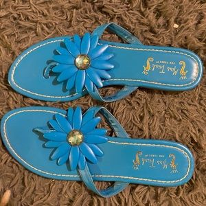 Blue Flower Sandals